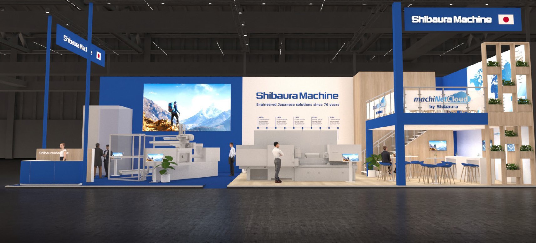 3D Booth Layout Less Angle Black