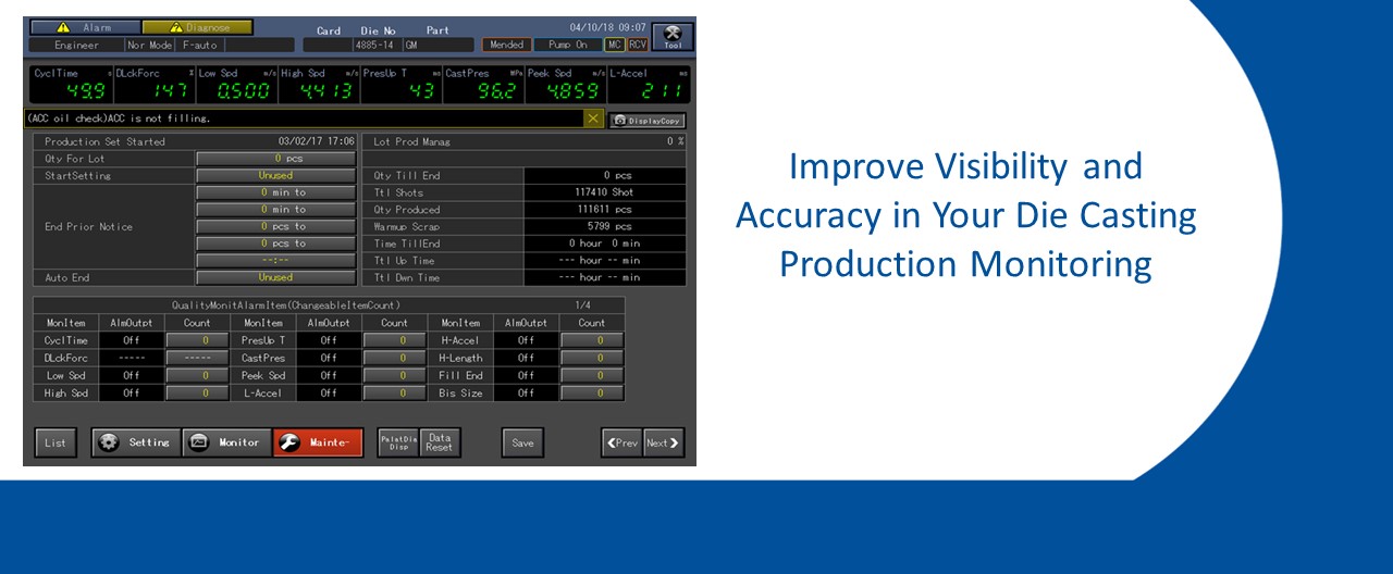 Banner Improve Visibility And Accuracy In Your Die Casting Production Monitoring